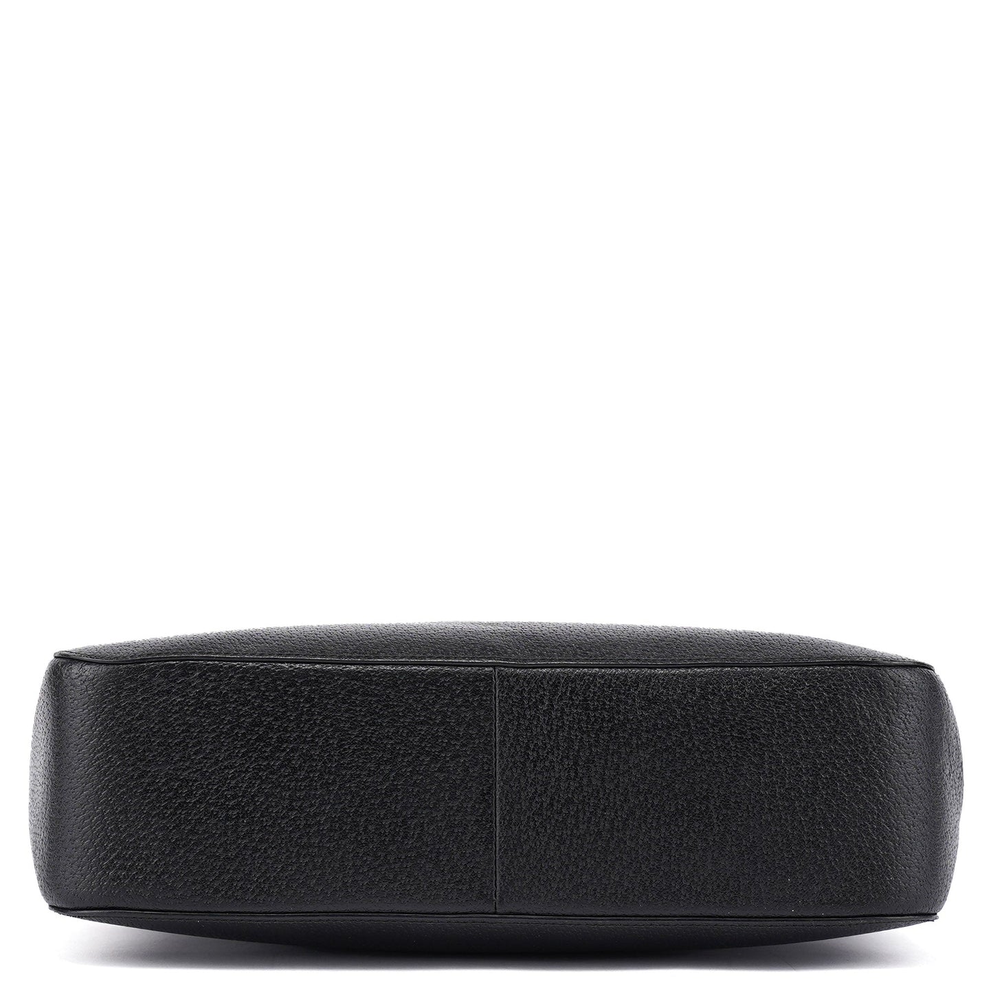 Black Leather Bamboo Tote Bag