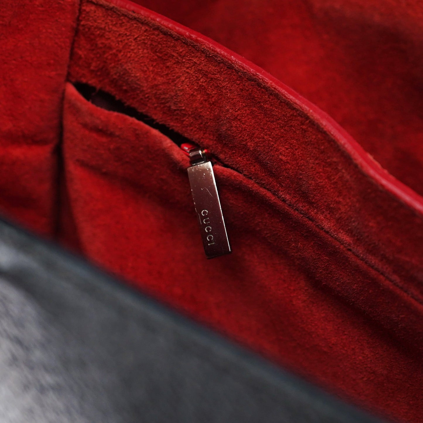 Black Leather Bamboo Tote Bag