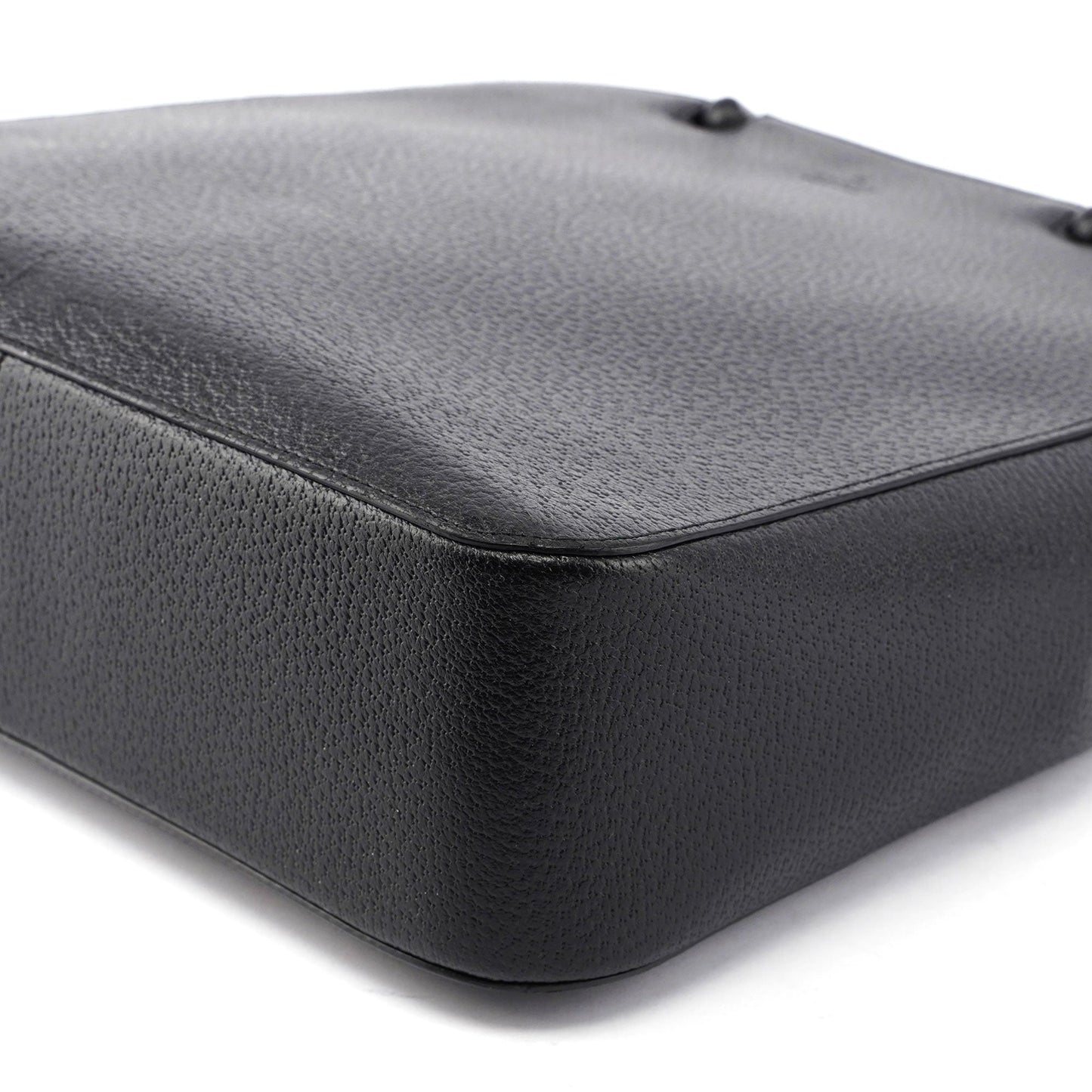 Black Leather Bamboo Tote Red Int