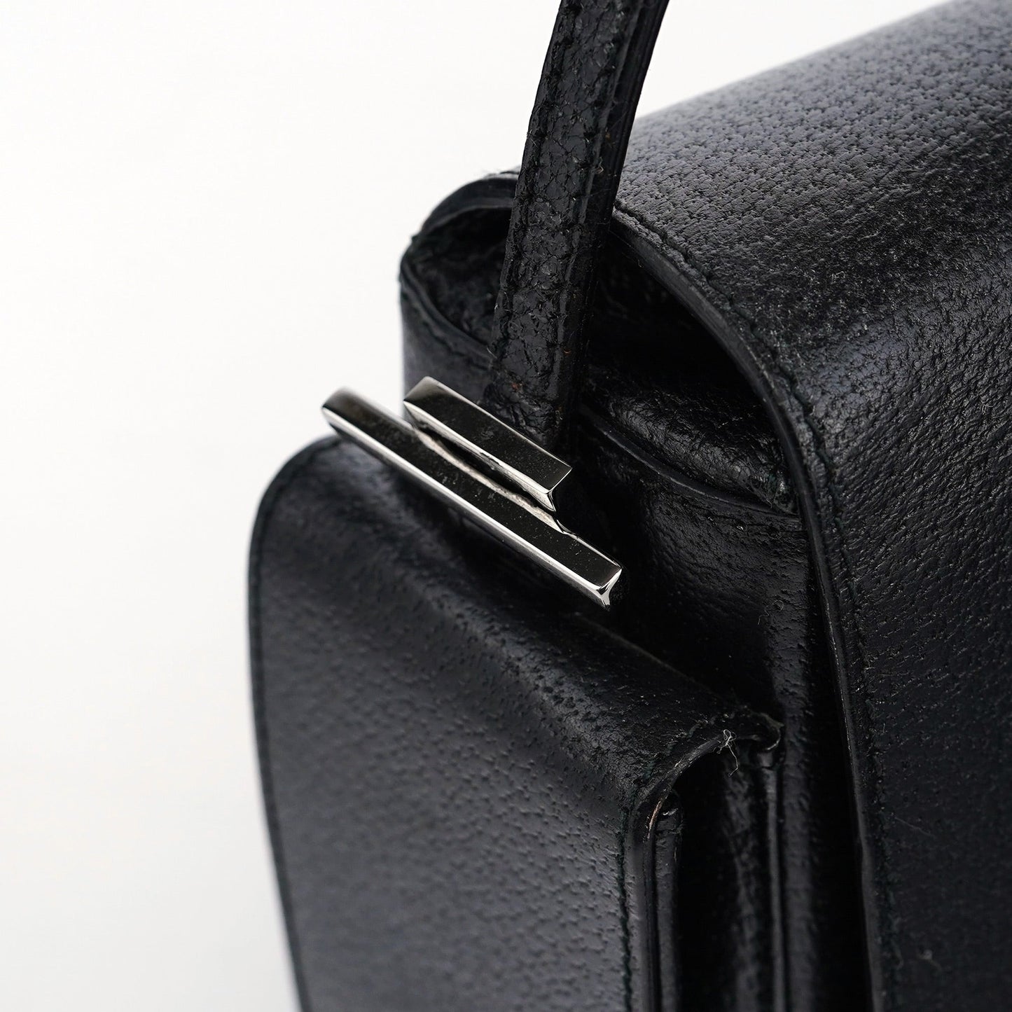 Black Leather Crossbody Shoulder Bag
