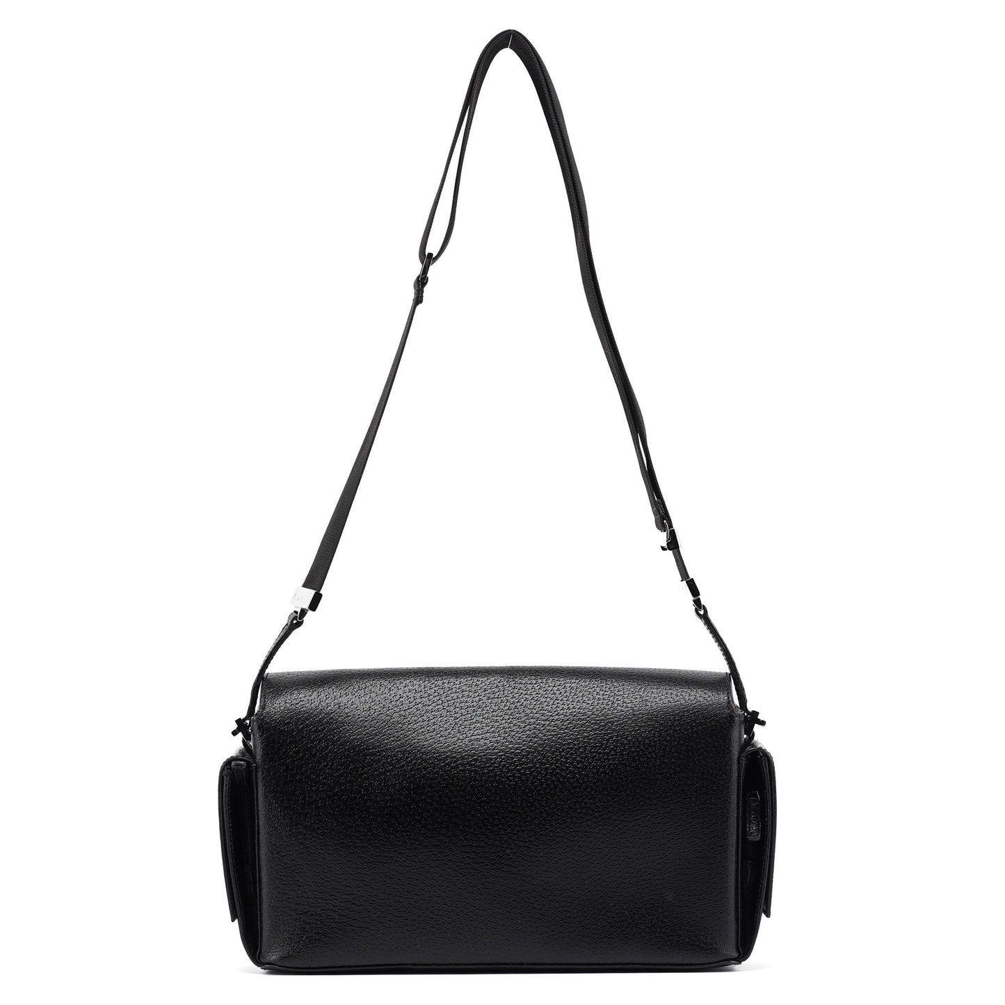 Black Leather Crossbody Shoulder Bag