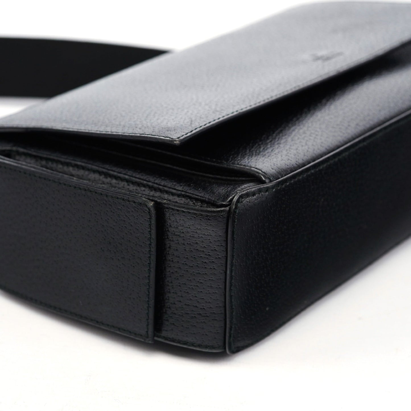 Black Leather Crossbody Shoulder Bag