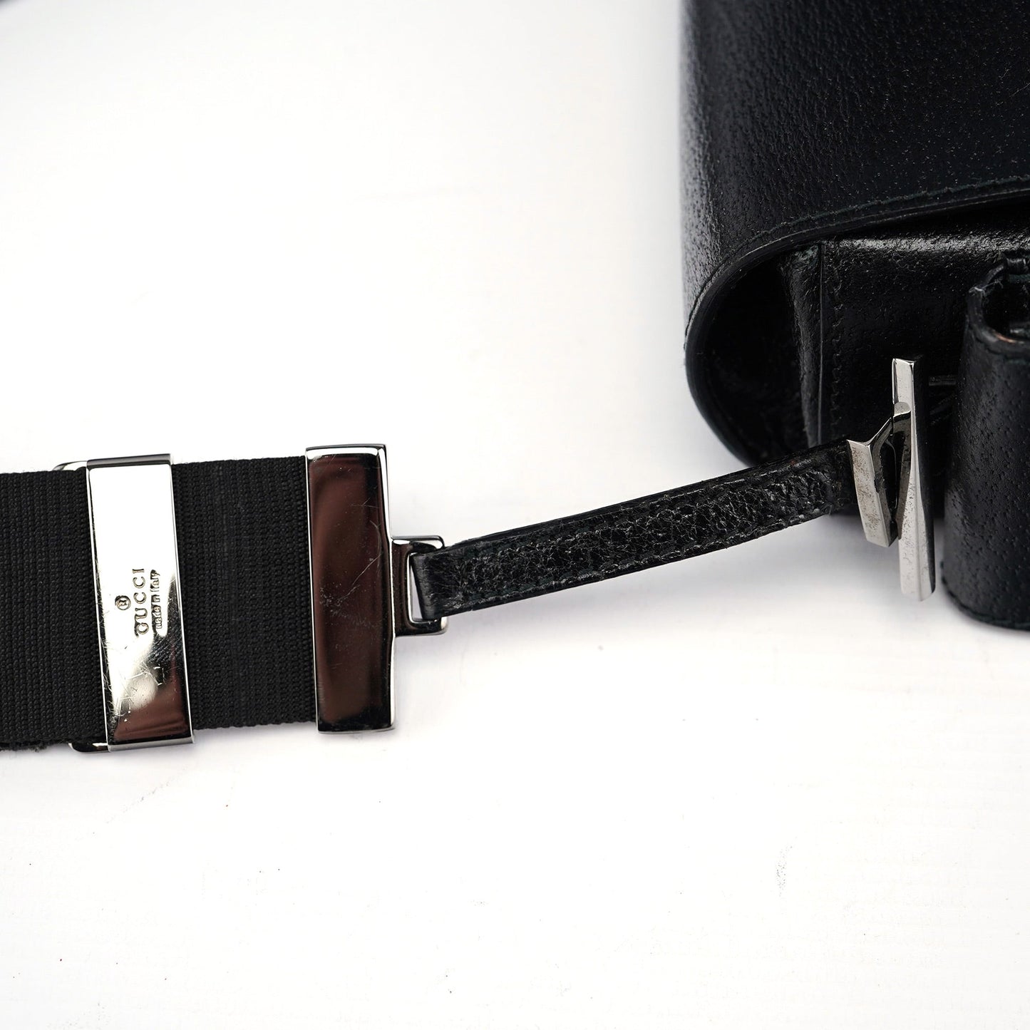 Black Leather Crossbody Shoulder Bag