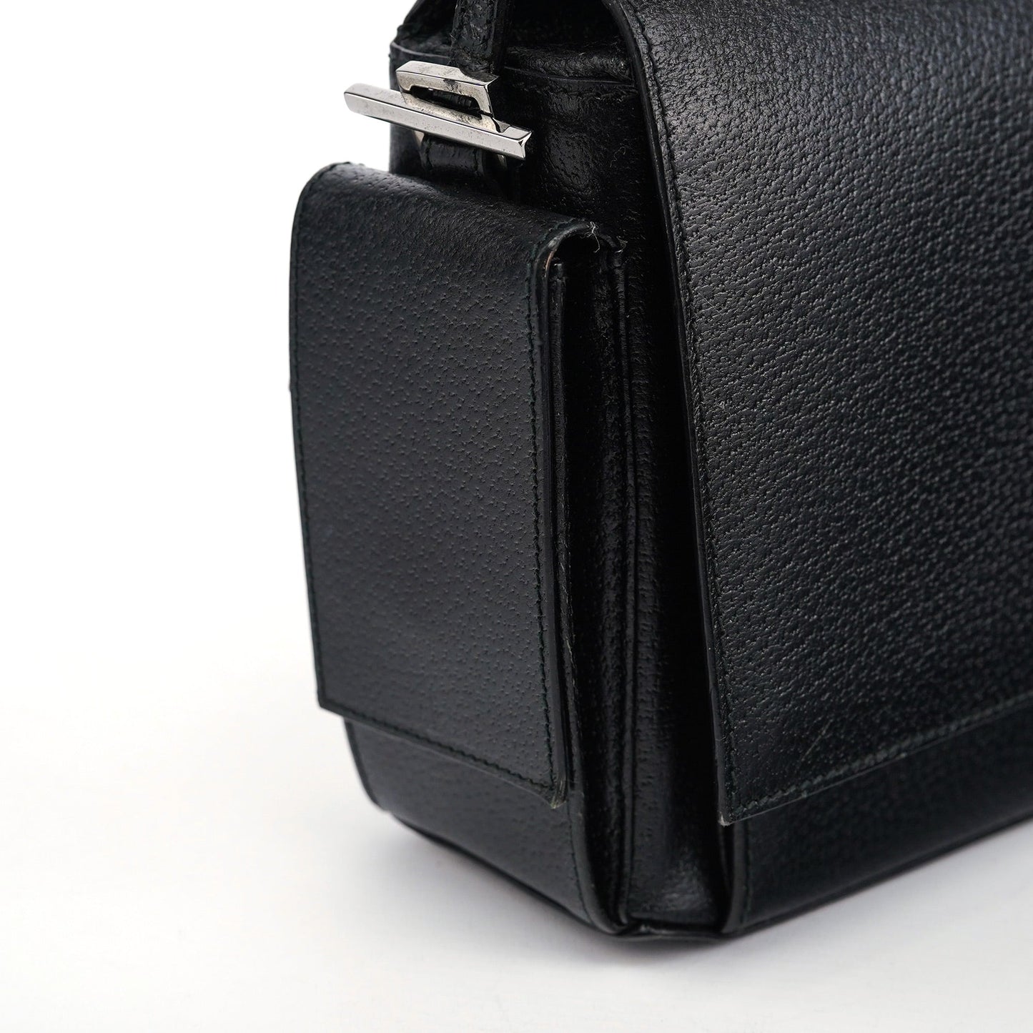 Black Leather Crossbody Shoulder Bag