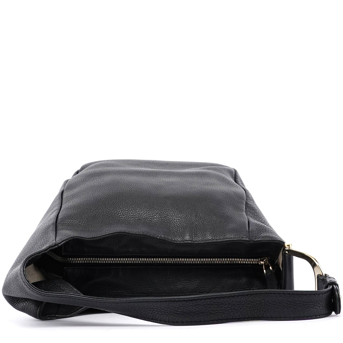 Black Leather Hobo Bag