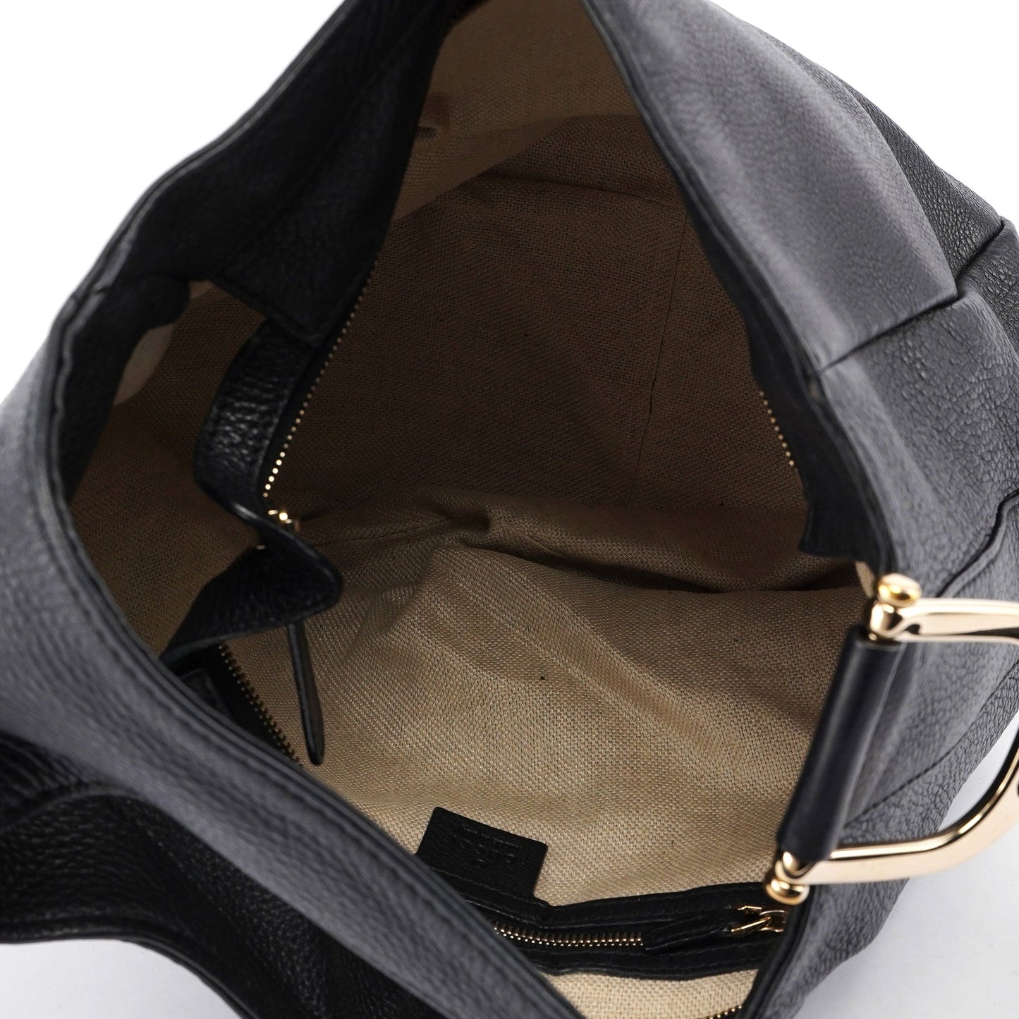 Black Leather Hobo Bag