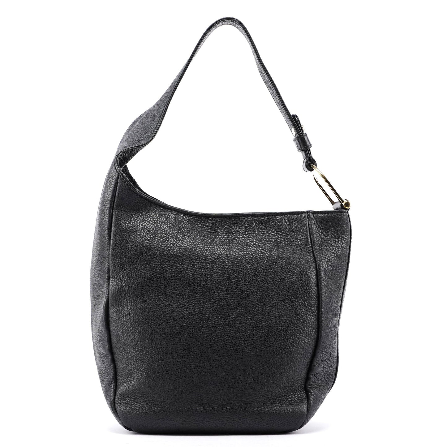 Black Leather Hobo Bag