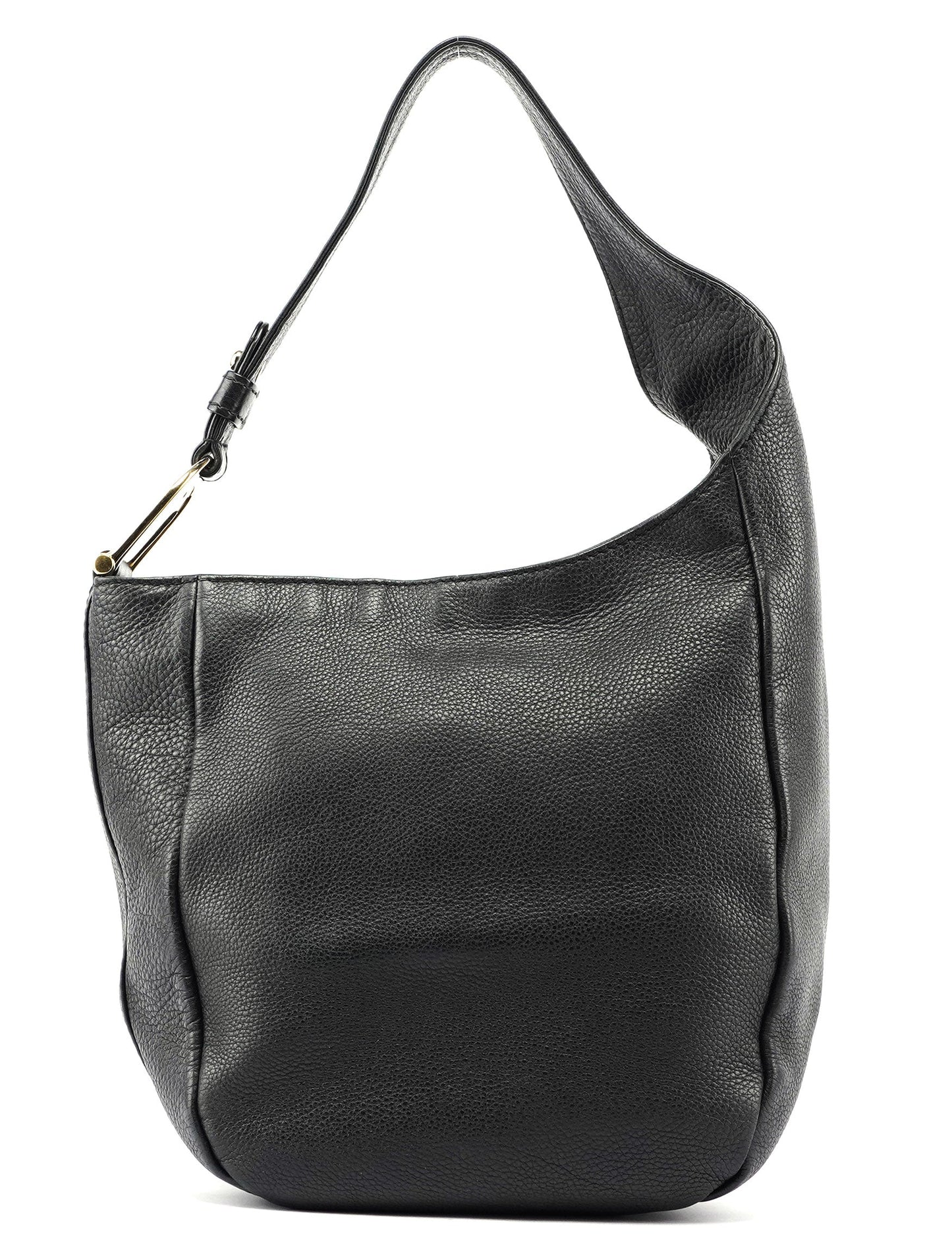 Black Leather Hobo Bag