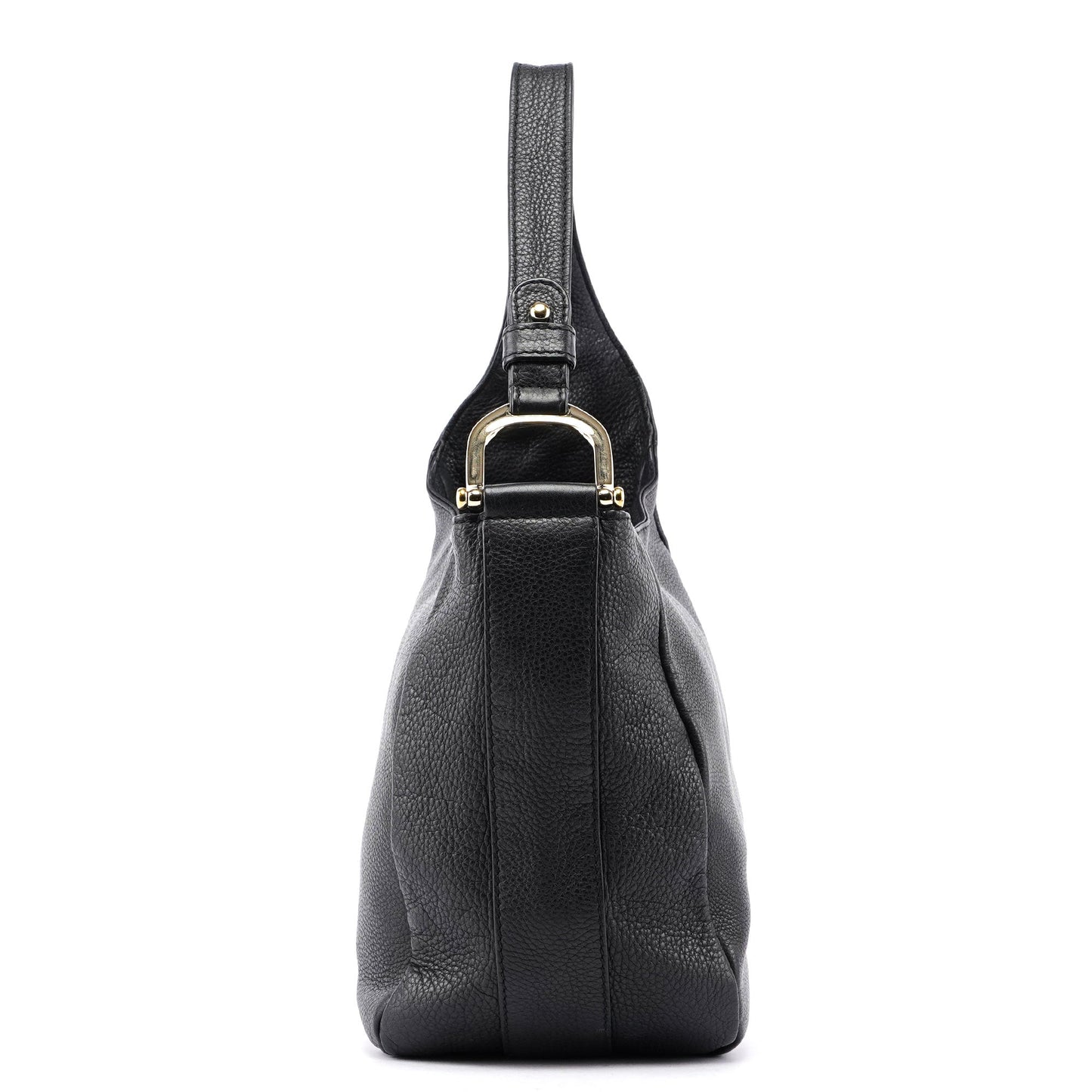Black Leather Hobo Bag