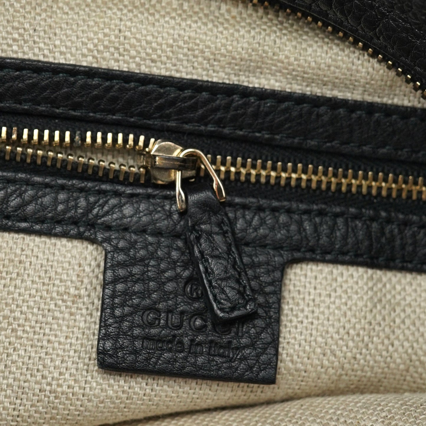 Black Leather Hobo Shoulder Bag