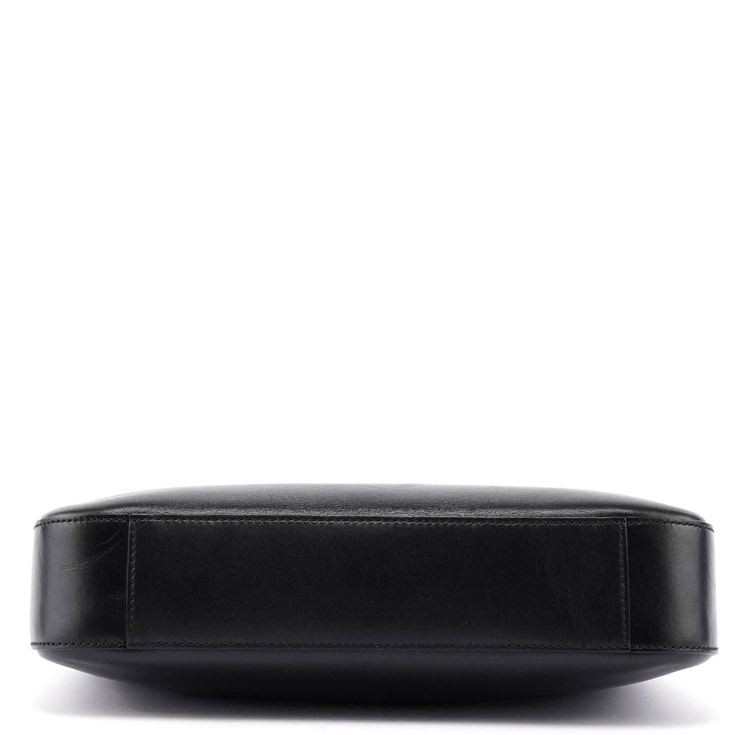 Black Leather Hobo Shoulder Bag