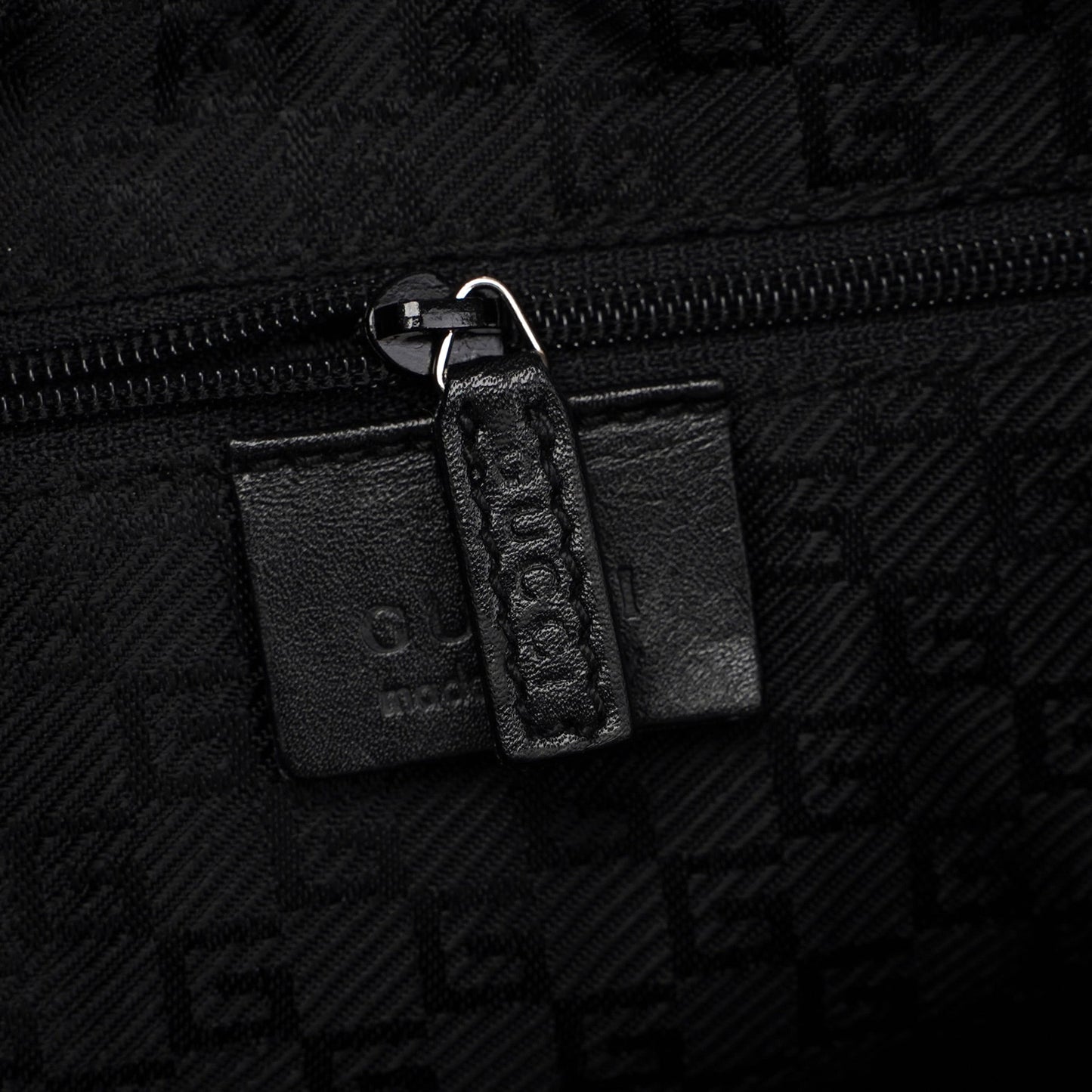 Black Leather Hobo Shoulder Bag