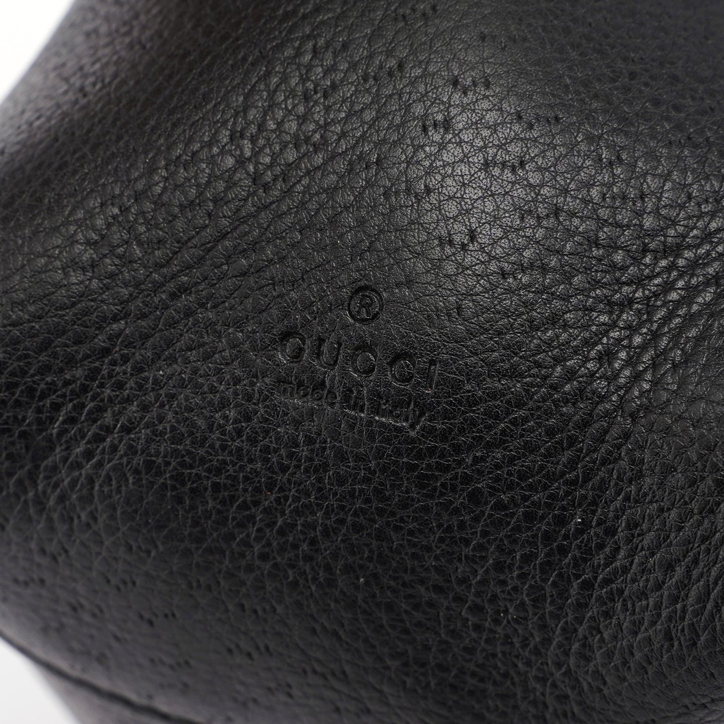 Black Leather Hobo Shoulder Bag