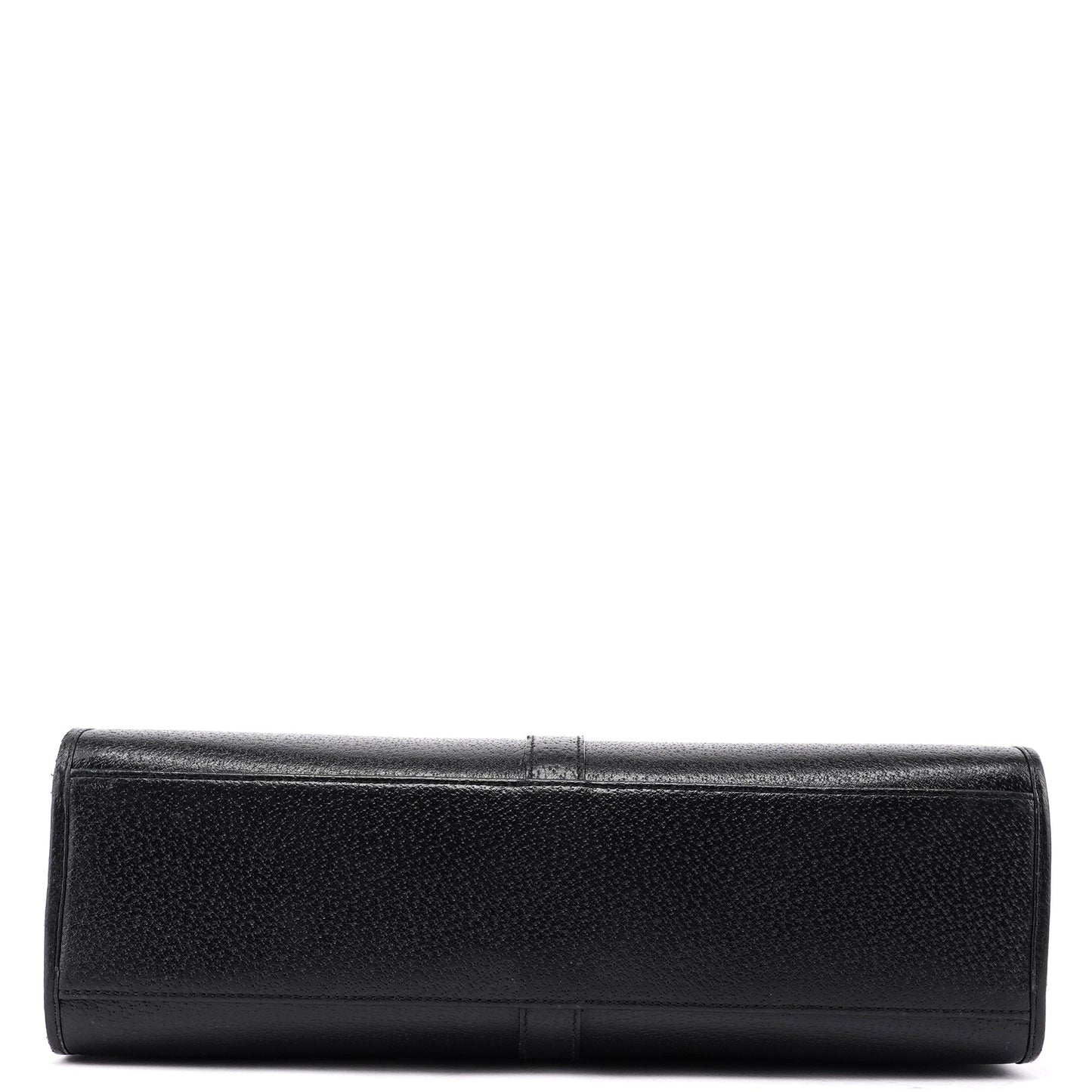 Black Leather Jackie Tote