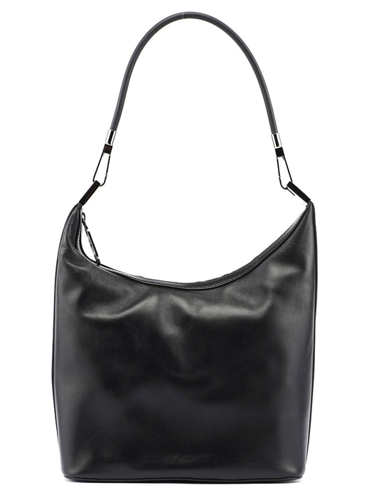 Black Leather Shoulder Bag