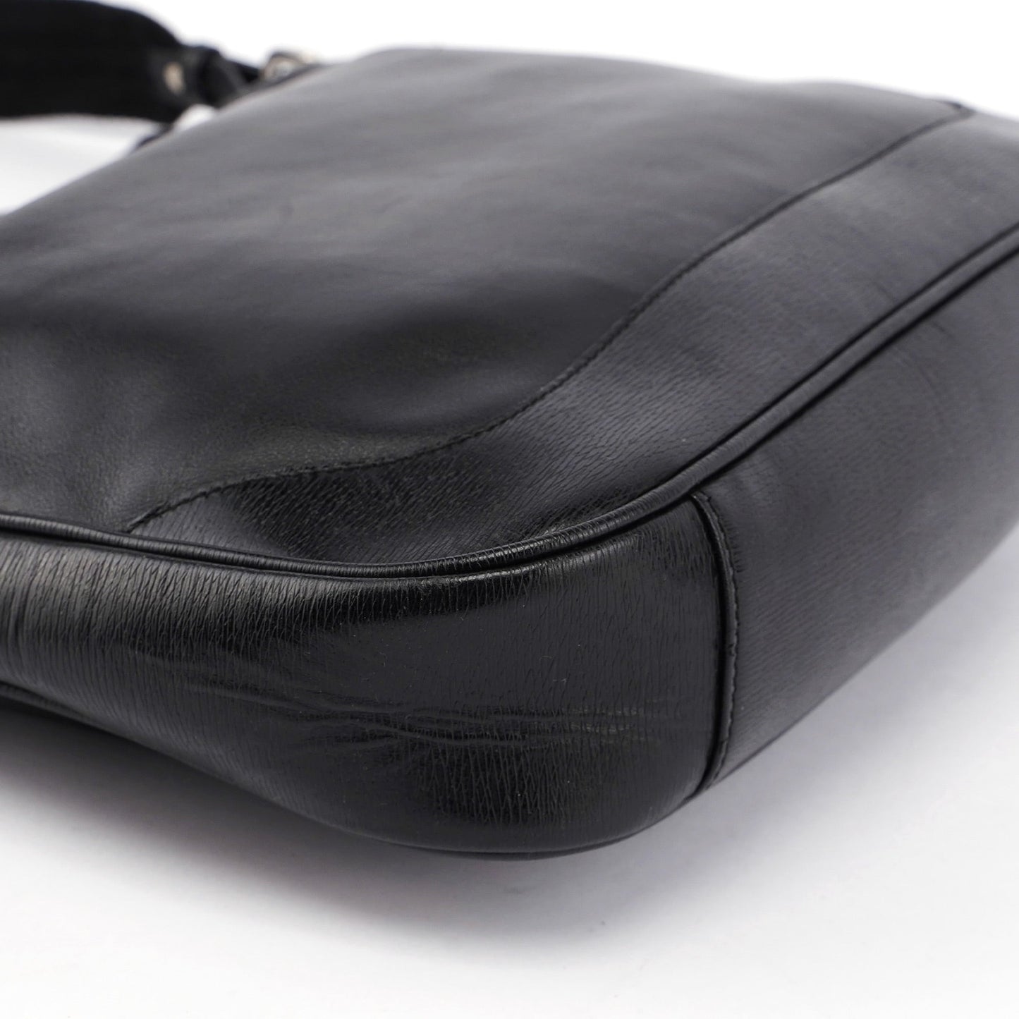 Black Leather Shoulder Bag