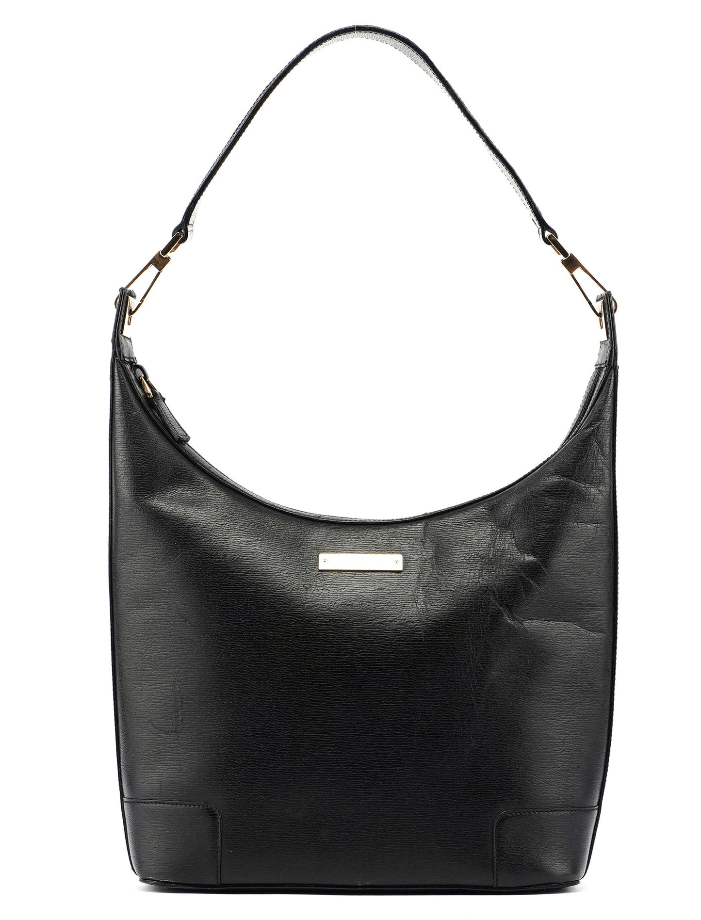 Black Leather Shoulder Bag Plaque