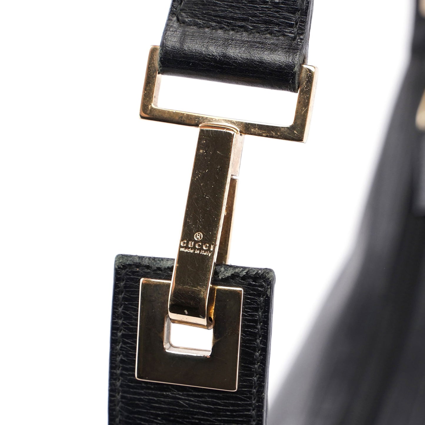 Black Leather Shoulder Bag Plaque