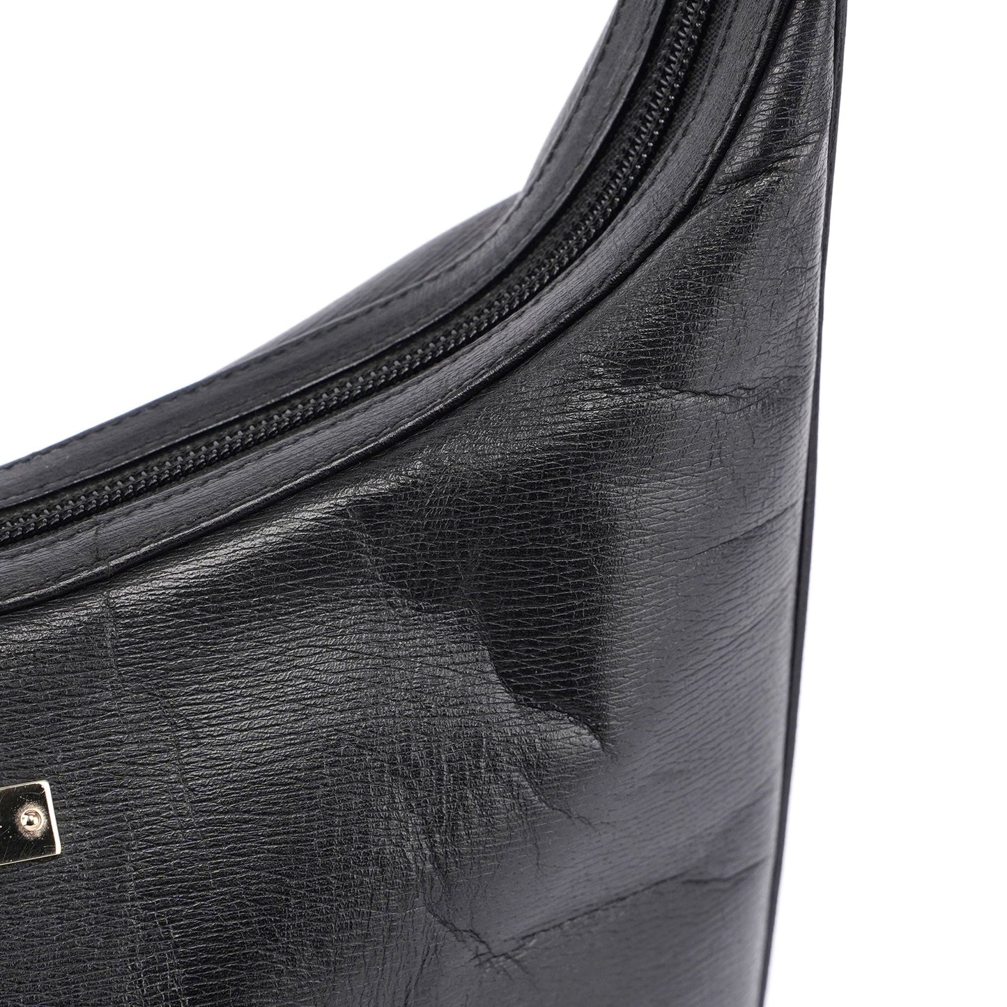Black Leather Shoulder Bag Plaque
