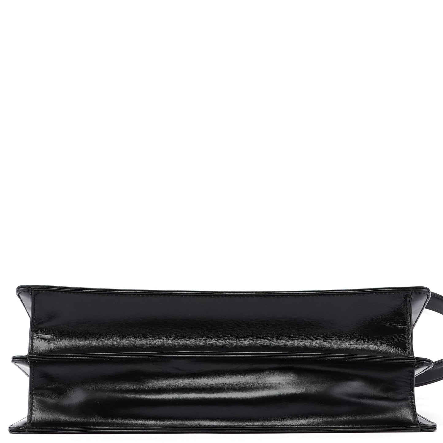 Black Leather Square G Bag
