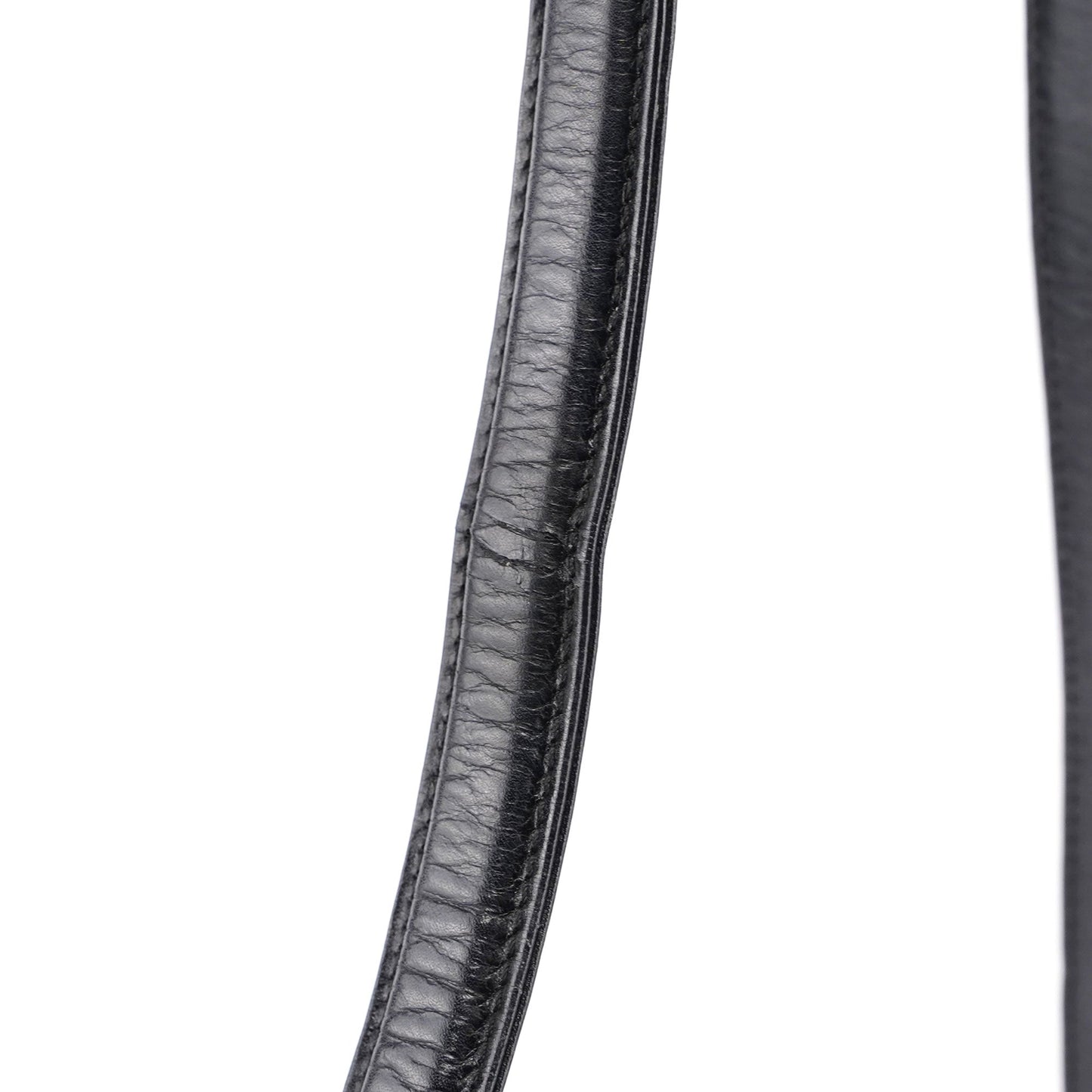 Black Leather Square G Bag