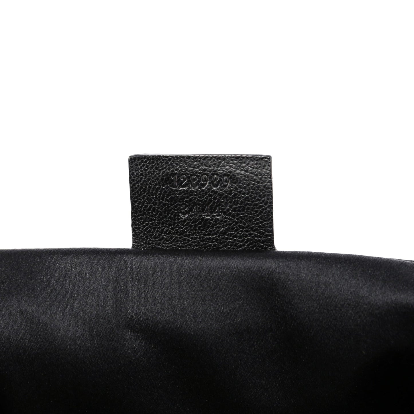 Black Leather Stripes Bamboo Bag