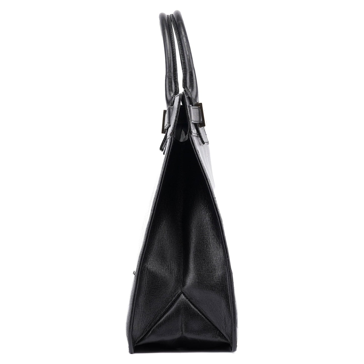 Black Leather Tote Bag