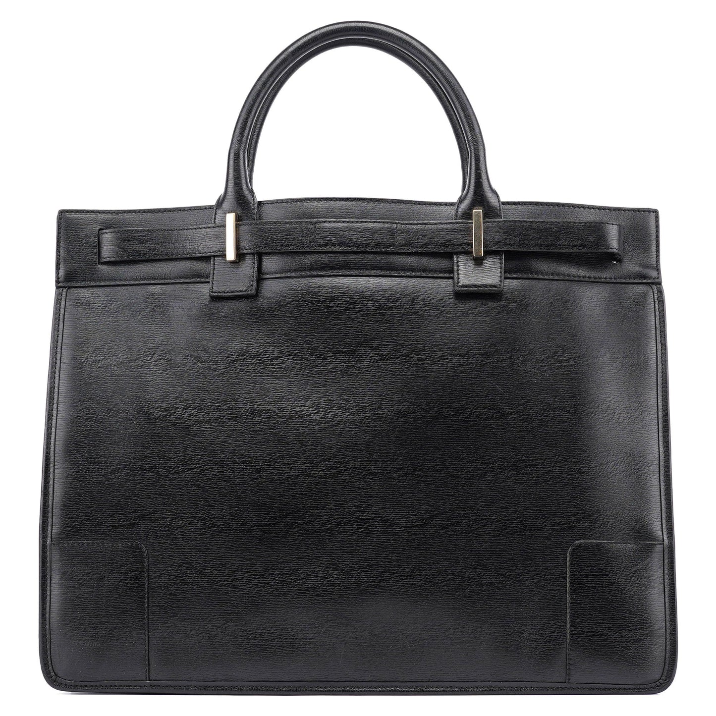 Black Leather Tote Bag