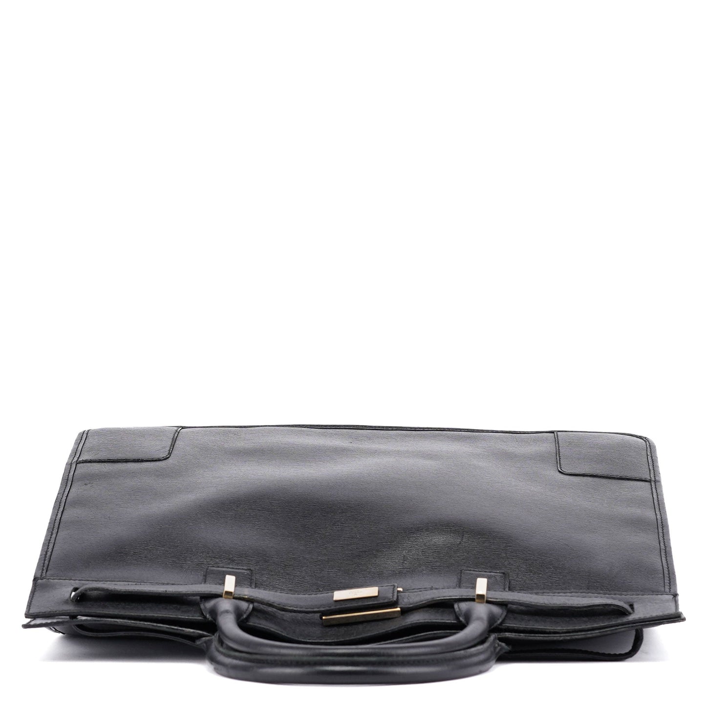 Black Leather Tote Bag