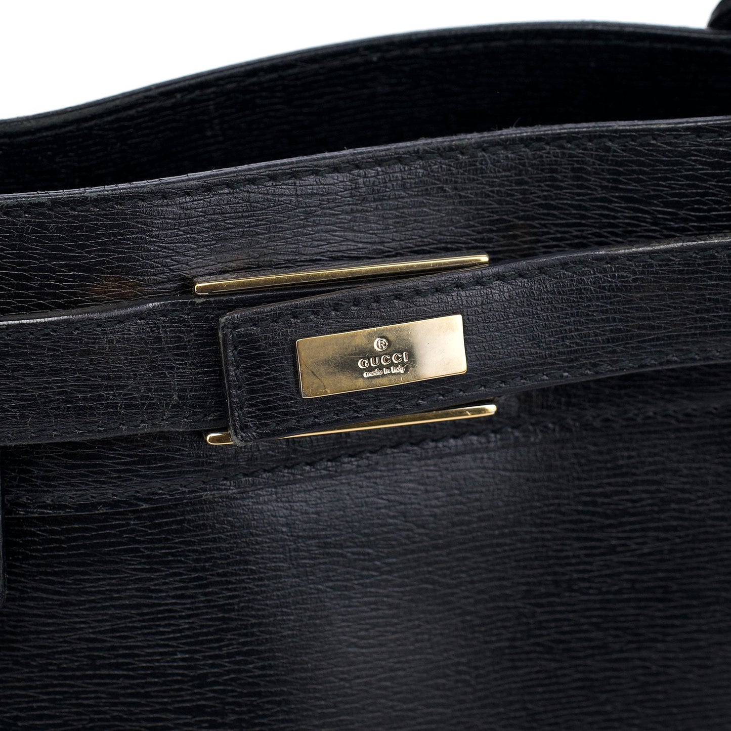Black Leather Tote Bag