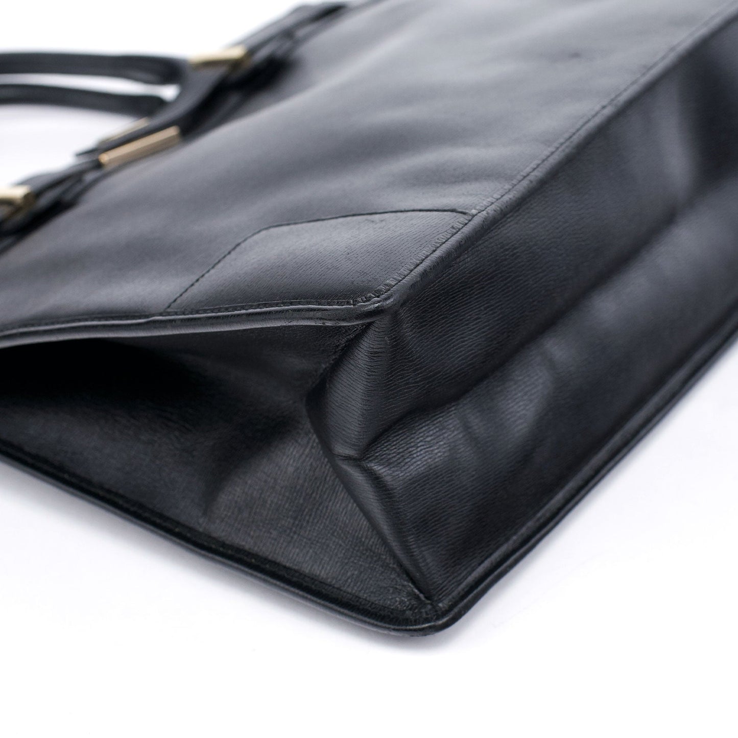 Black Leather Tote Bag