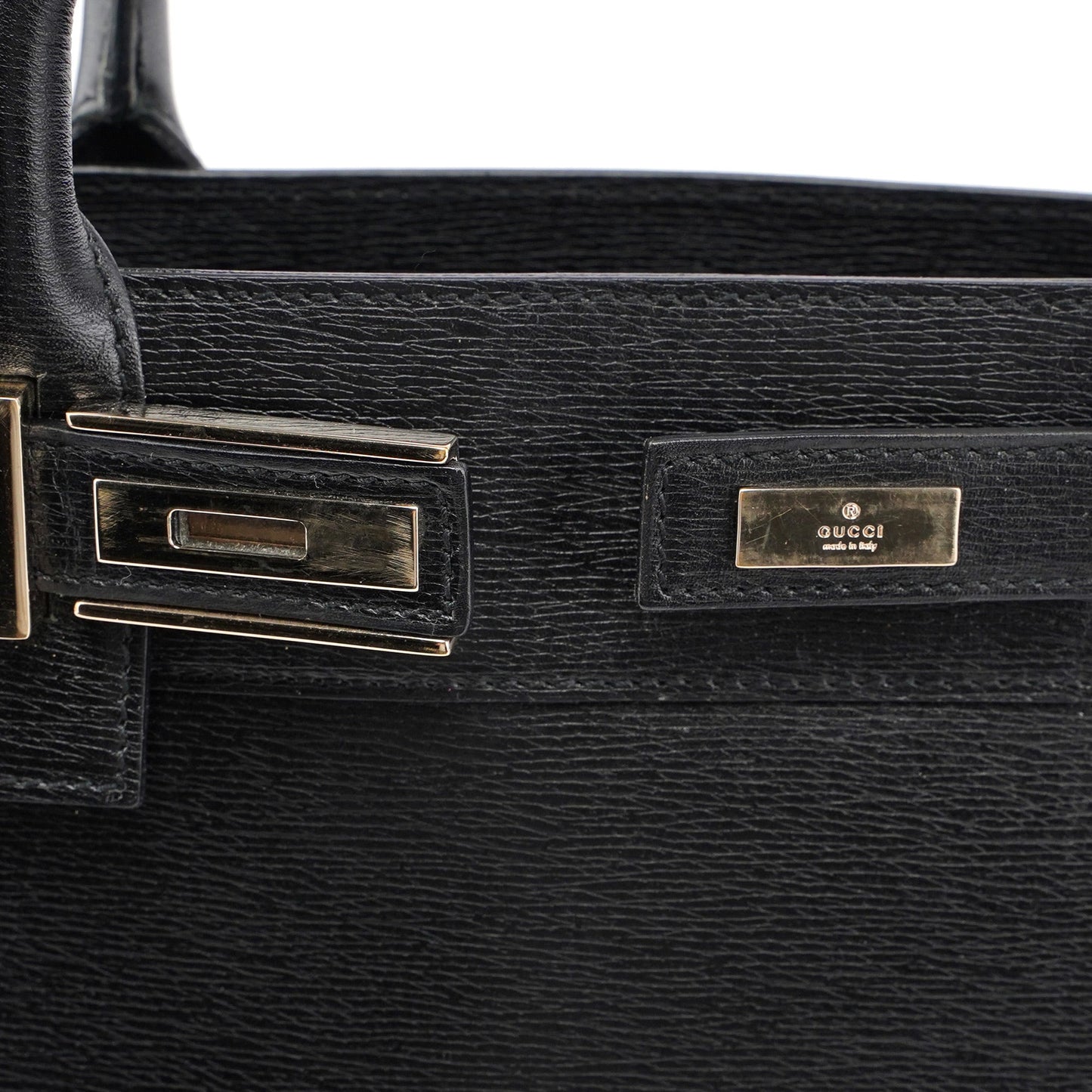 Black Leather Tote Bag