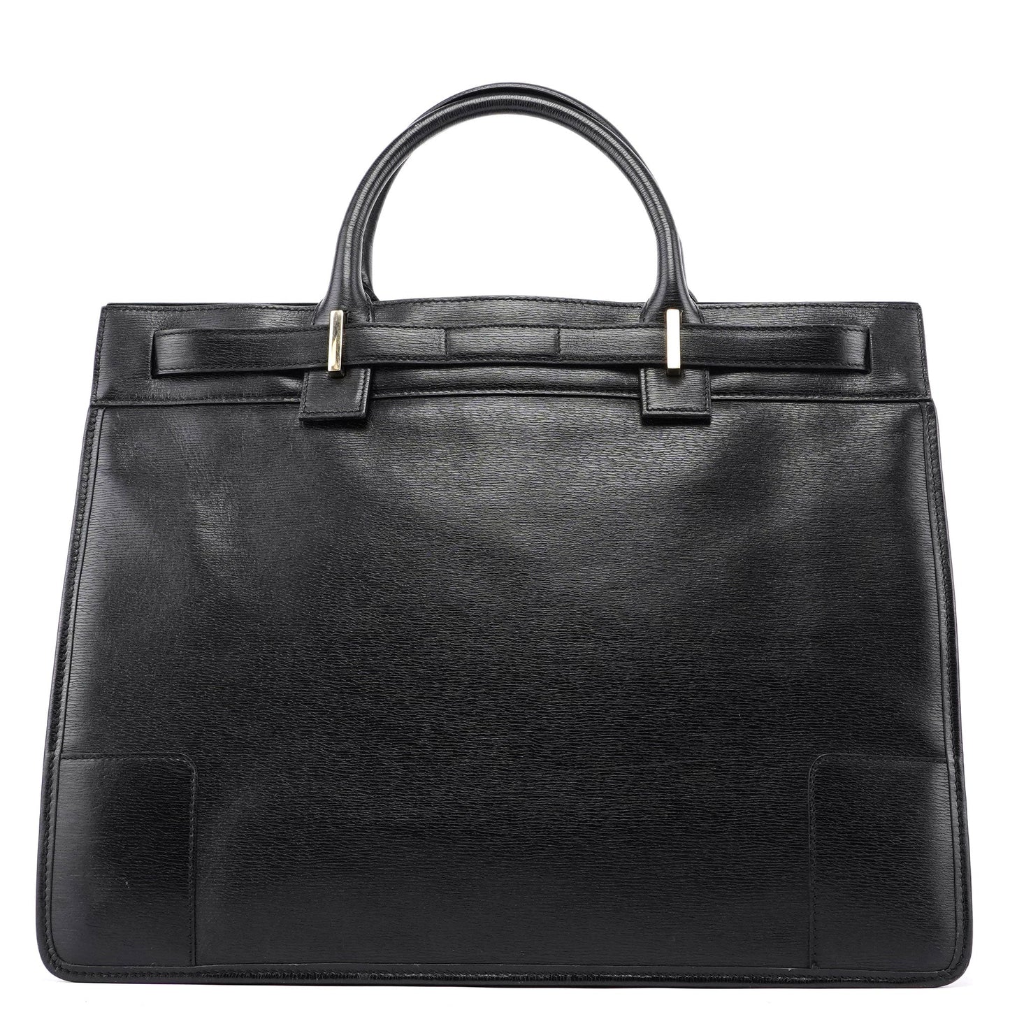Black Leather Tote Bag