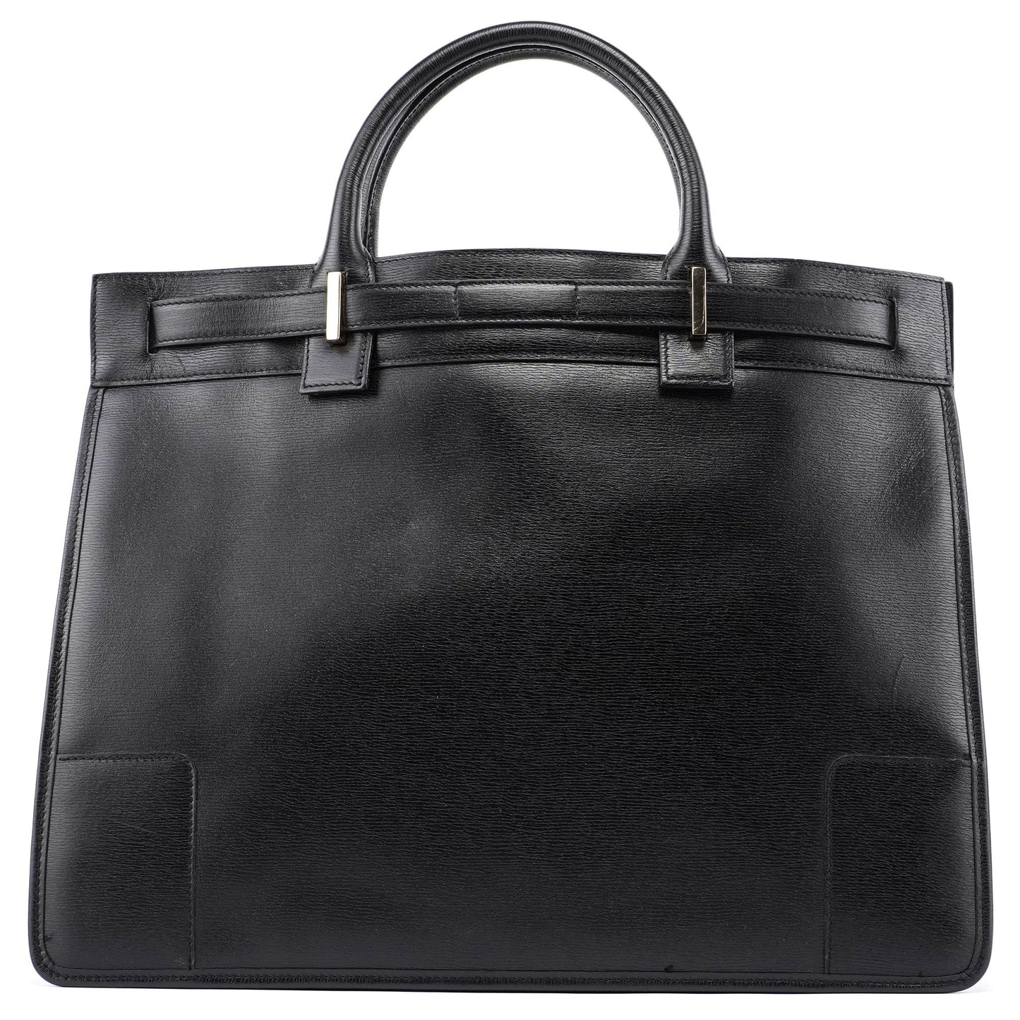 Black Leather Tote Bag