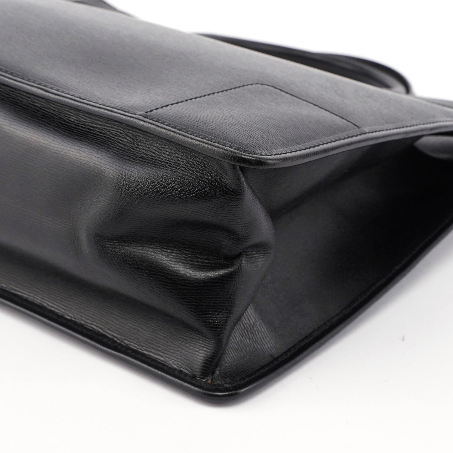 Black Leather Tote Bag