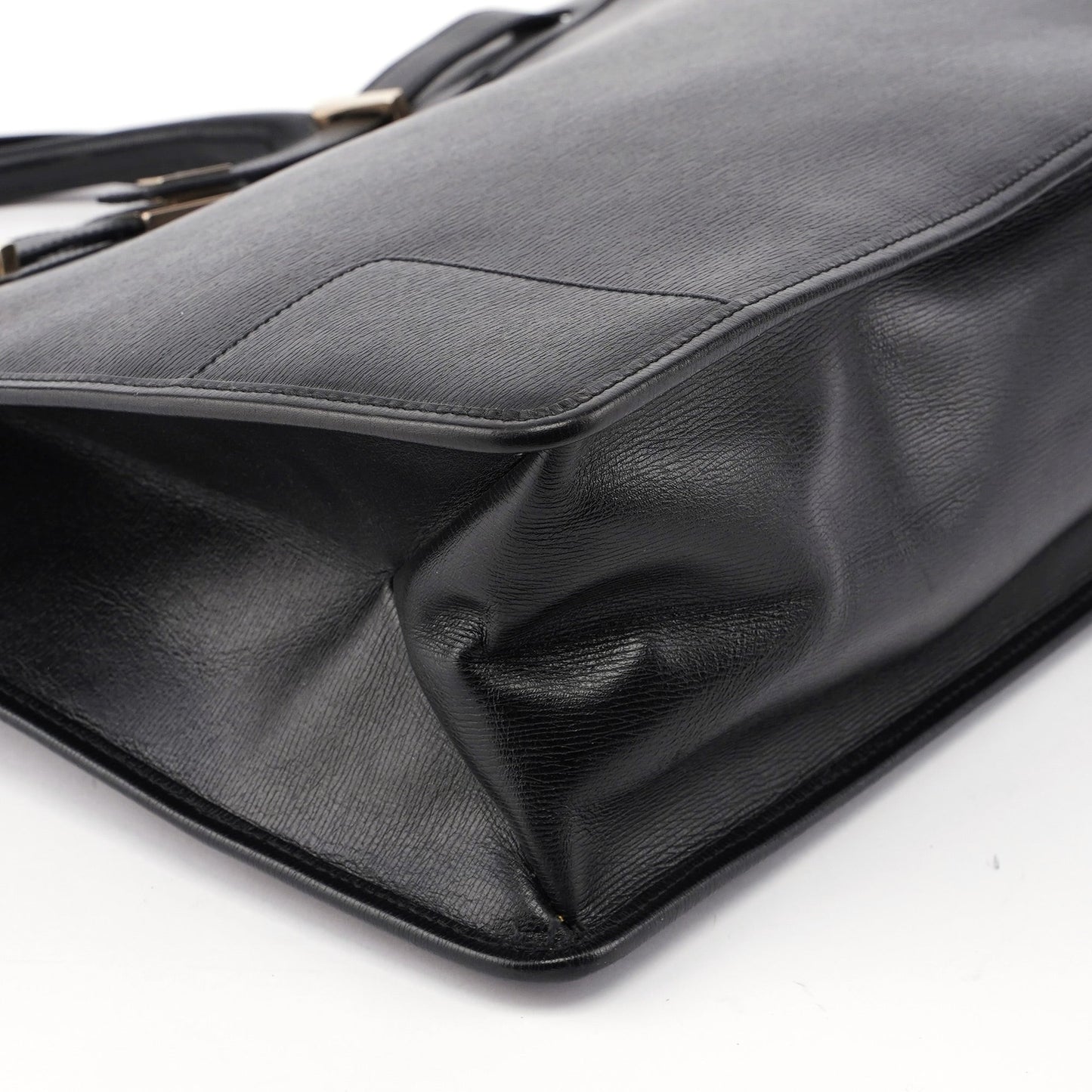 Black Leather Tote Bag