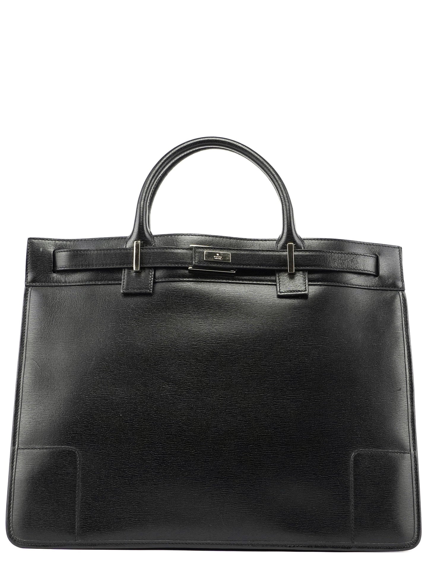 Black Leather Tote Bag
