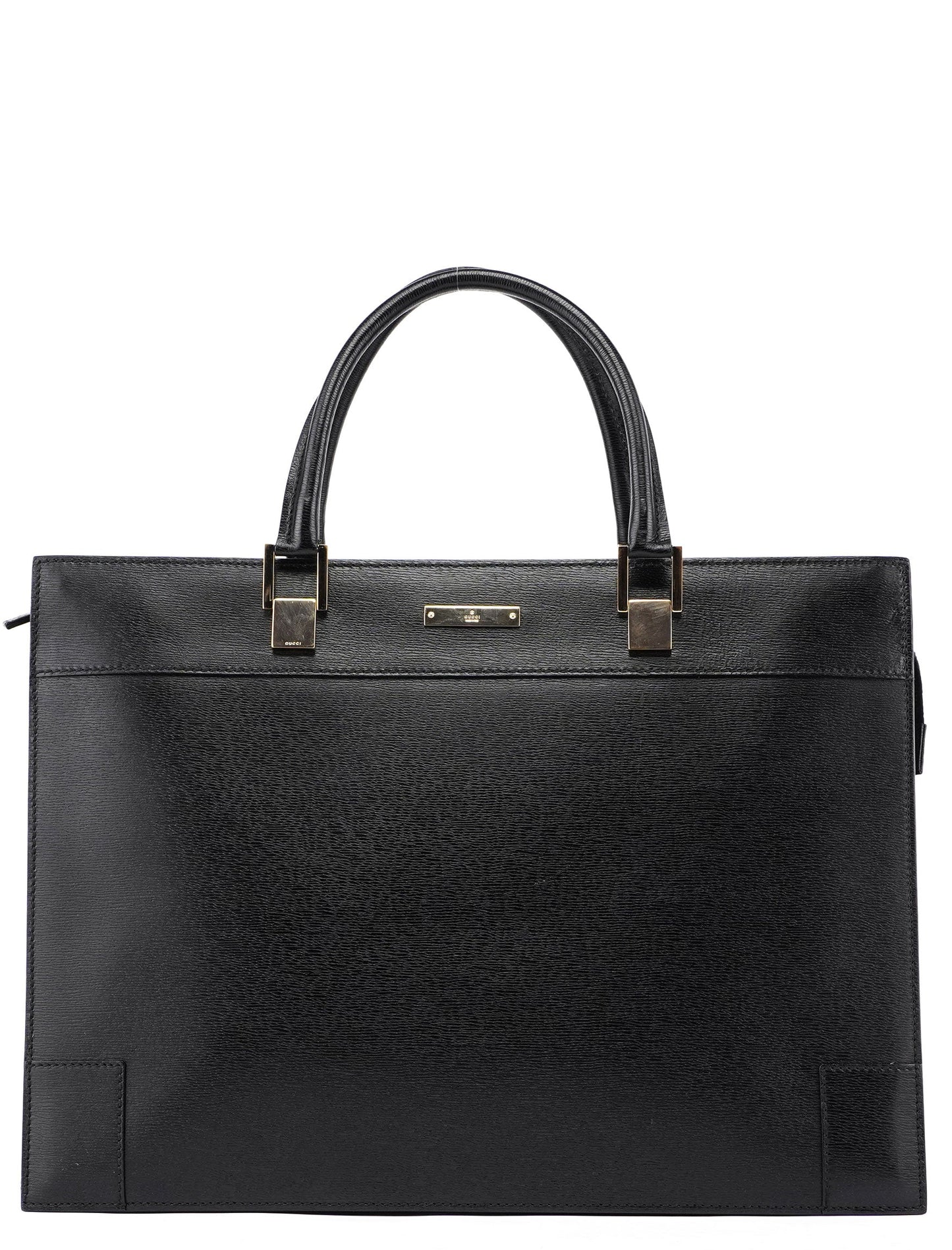 Black Leather Tote Bag