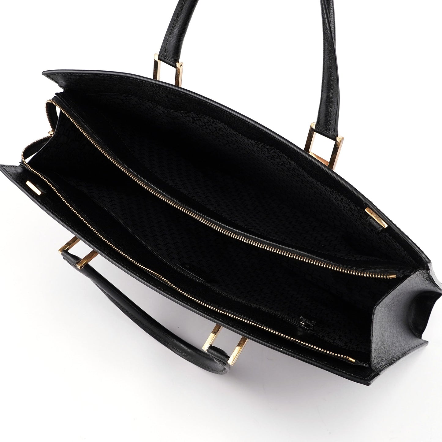 Black Leather Tote Bag