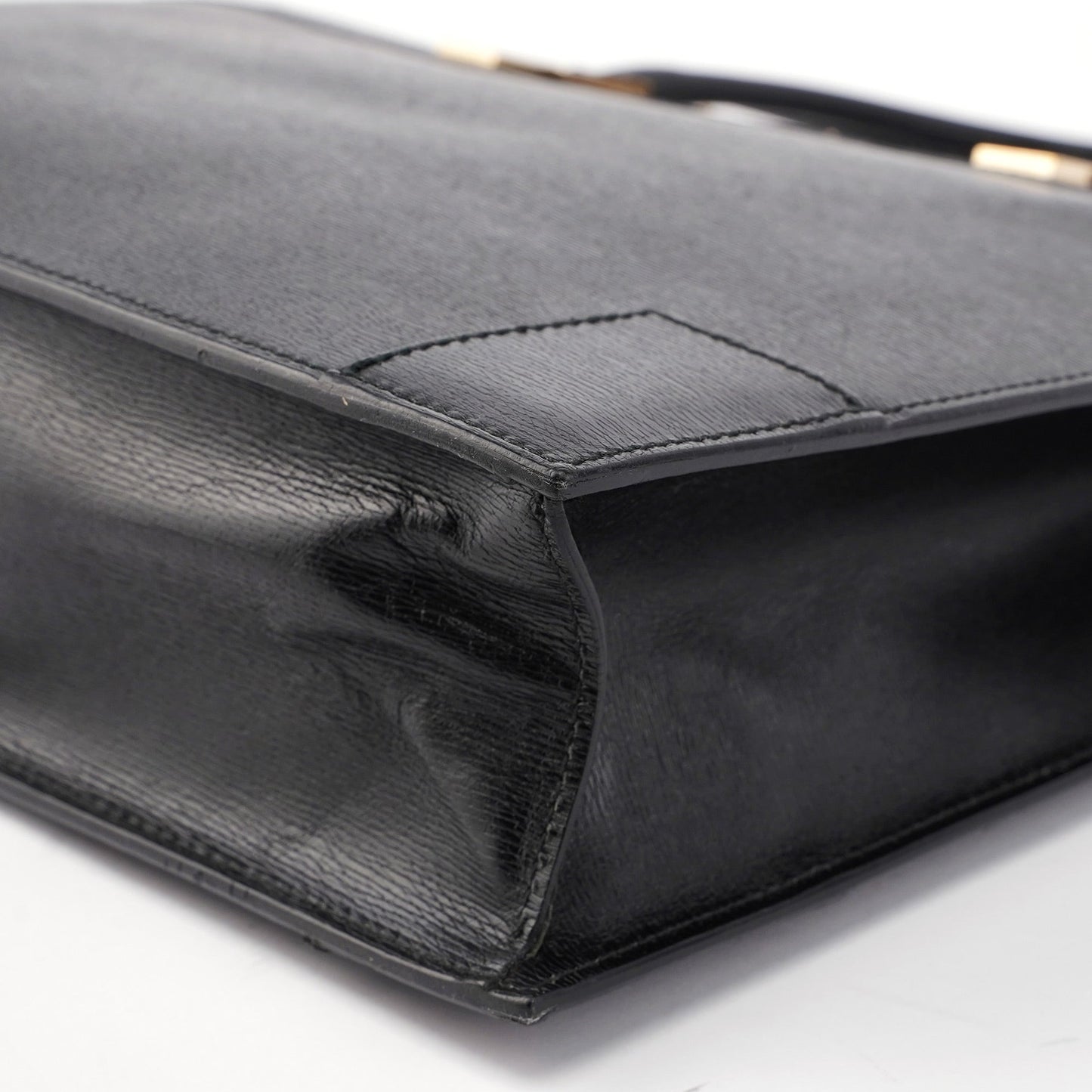 Black Leather Tote Bag