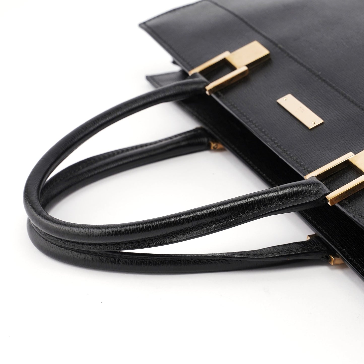 Black Leather Tote Bag