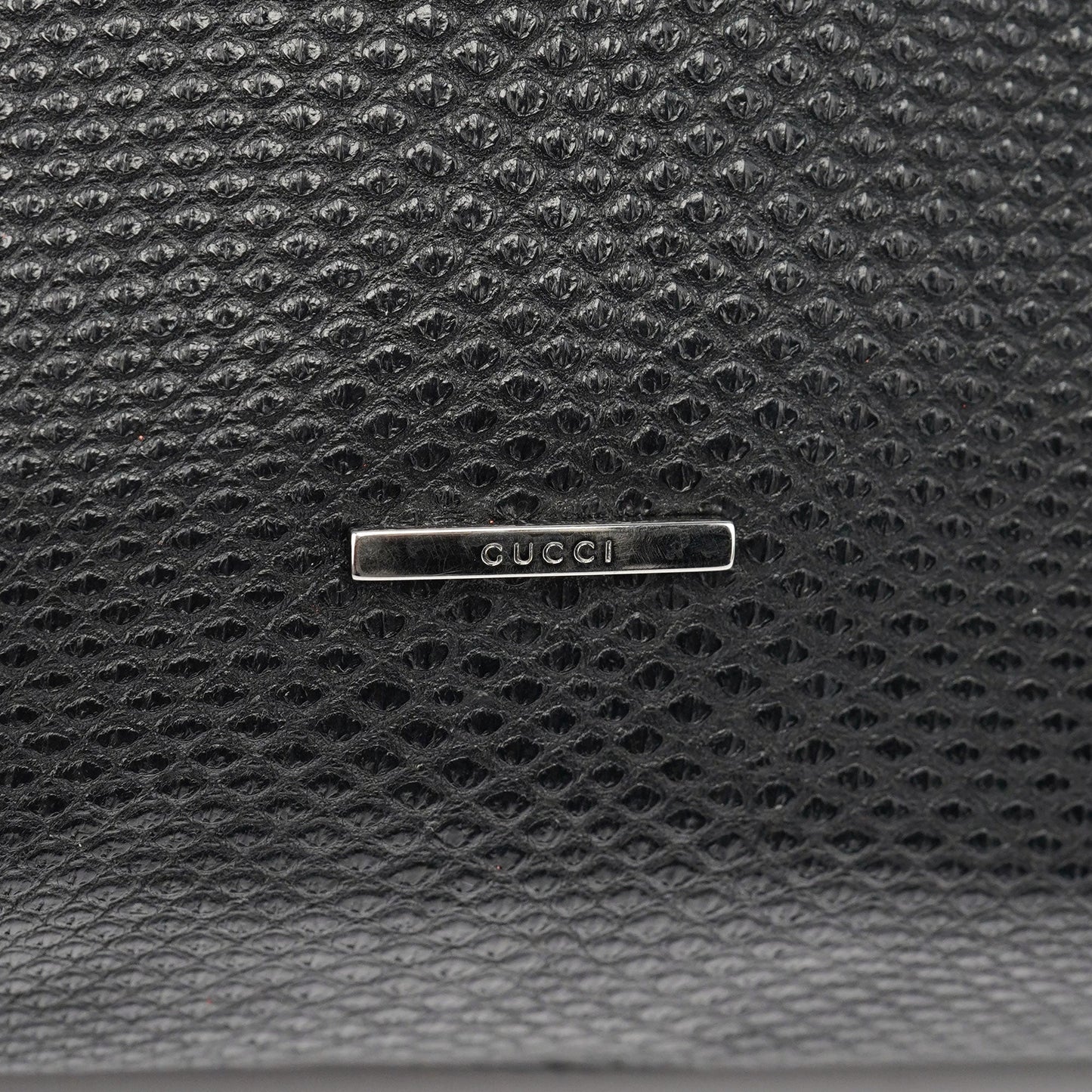 Black Lizard Embossed Tassel Tote Bag