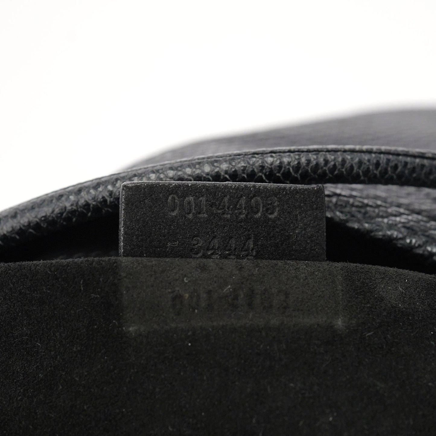 Black Lizard Embossed Tassel Tote Bag