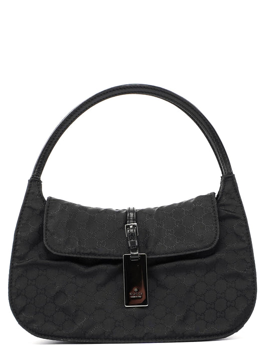 Black Micro GG Hobo Shoulder Bag