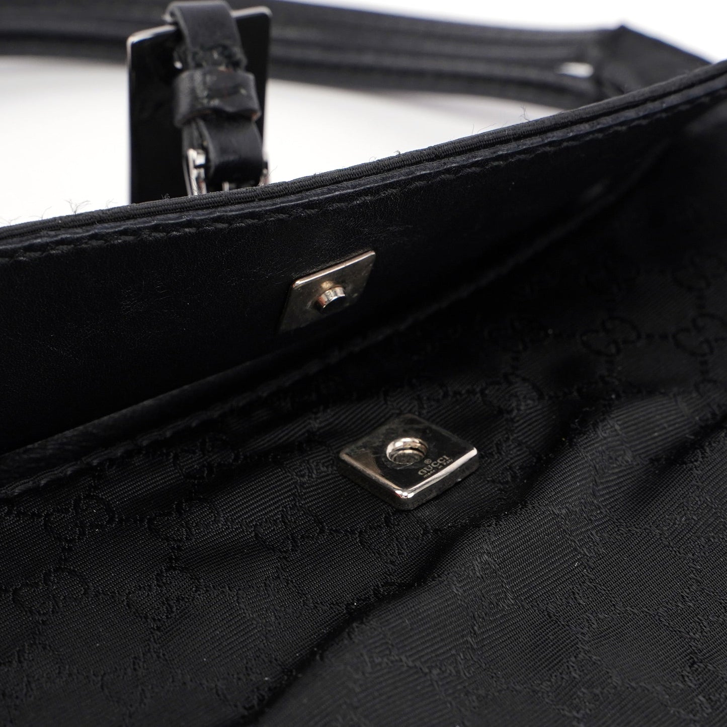 Black Micro GG Hobo Shoulder Bag