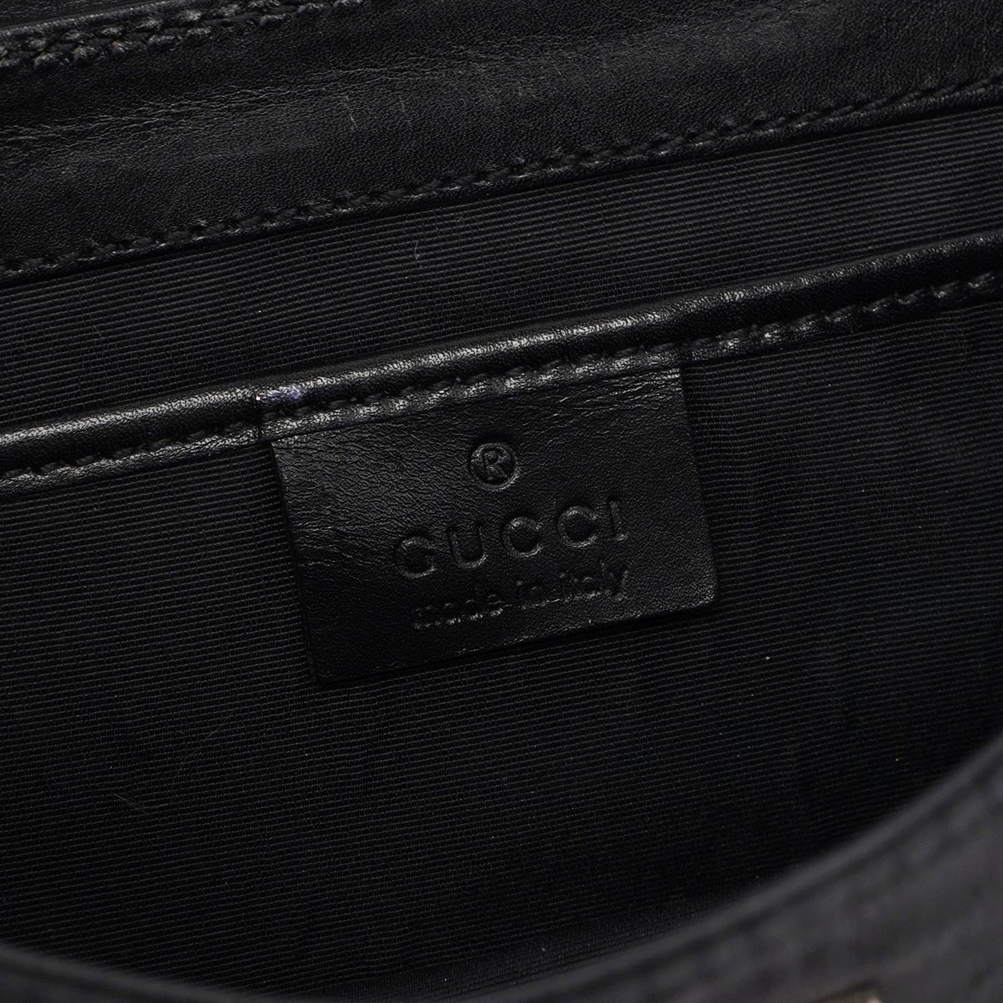 Black Micro GG Hobo Shoulder Bag