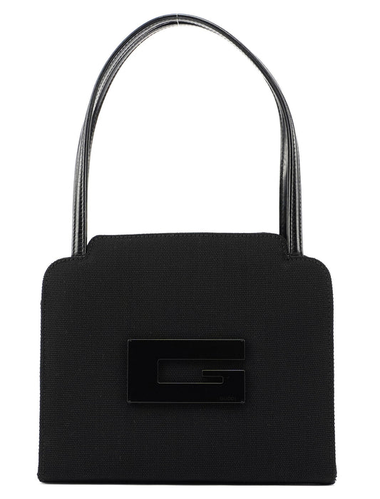 Black Nylon Square G Handbag