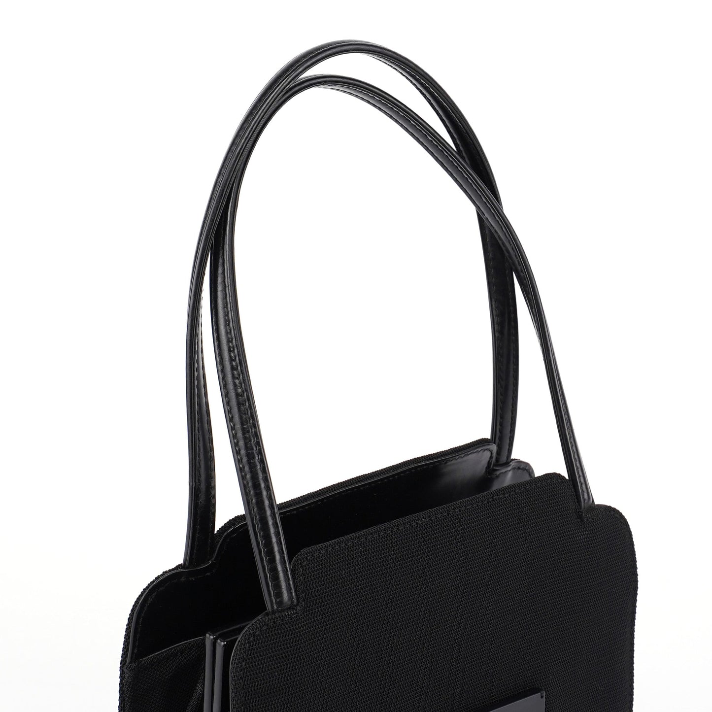 Black Nylon Square G Handbag