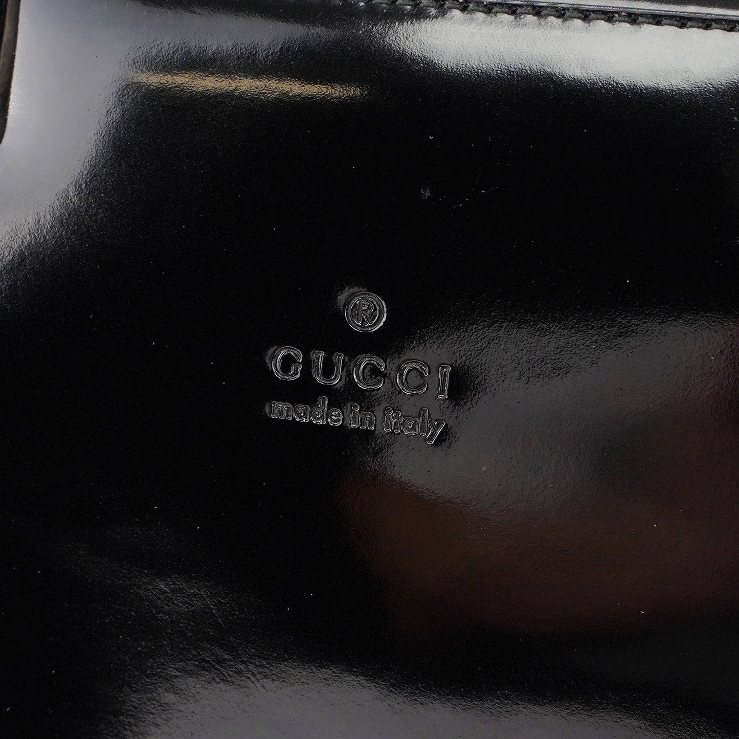 Black Patent Leather Bamboo 2-Way Tote