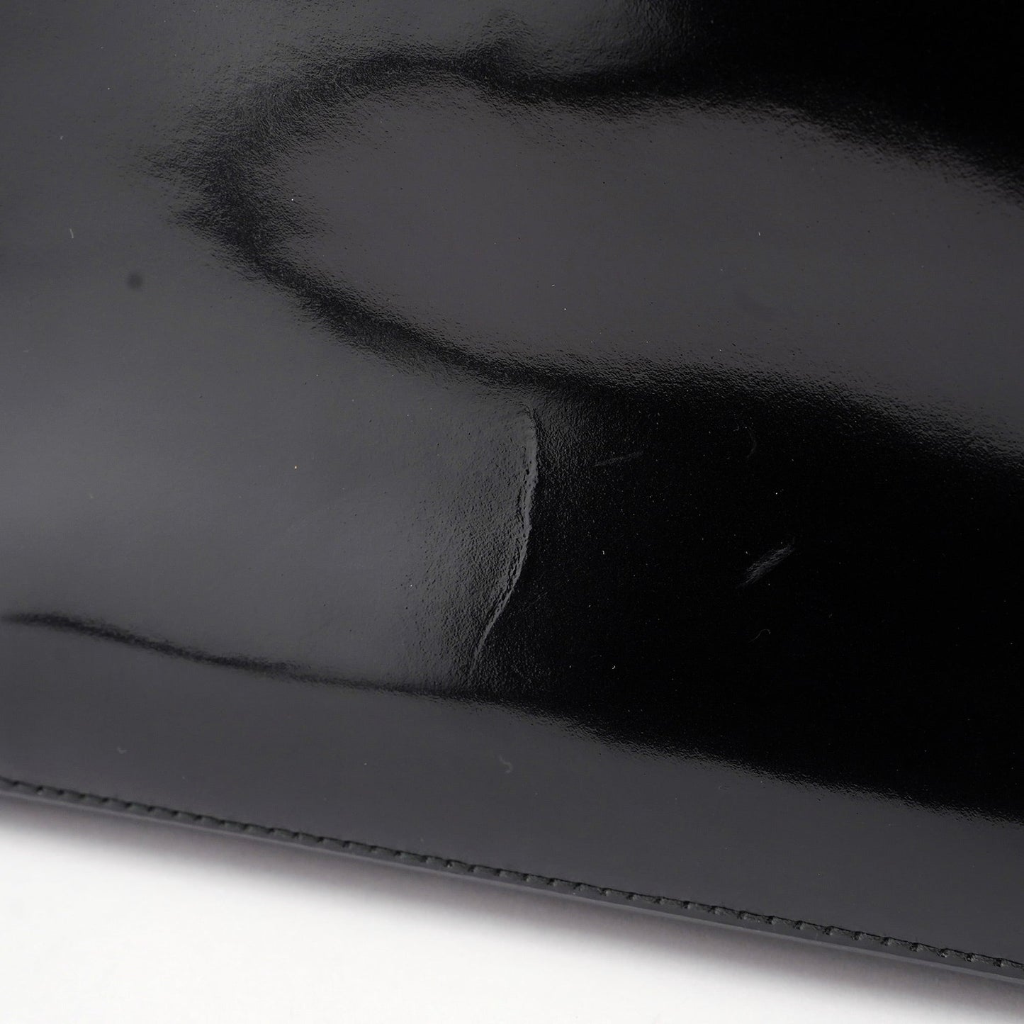 Black Patent Leather Bamboo 2-Way Tote